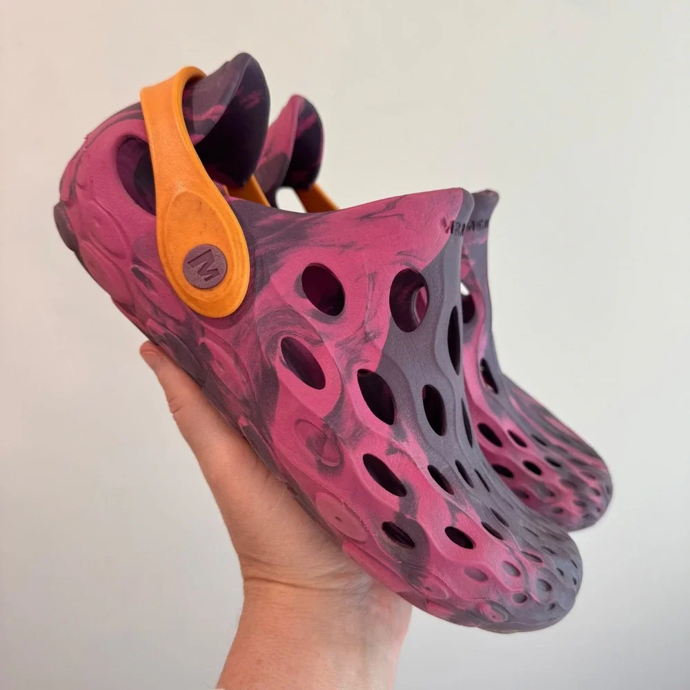 Merrell Hydro Moc Kids Purple Pink Marbled Water Shoes Clogs Size K5